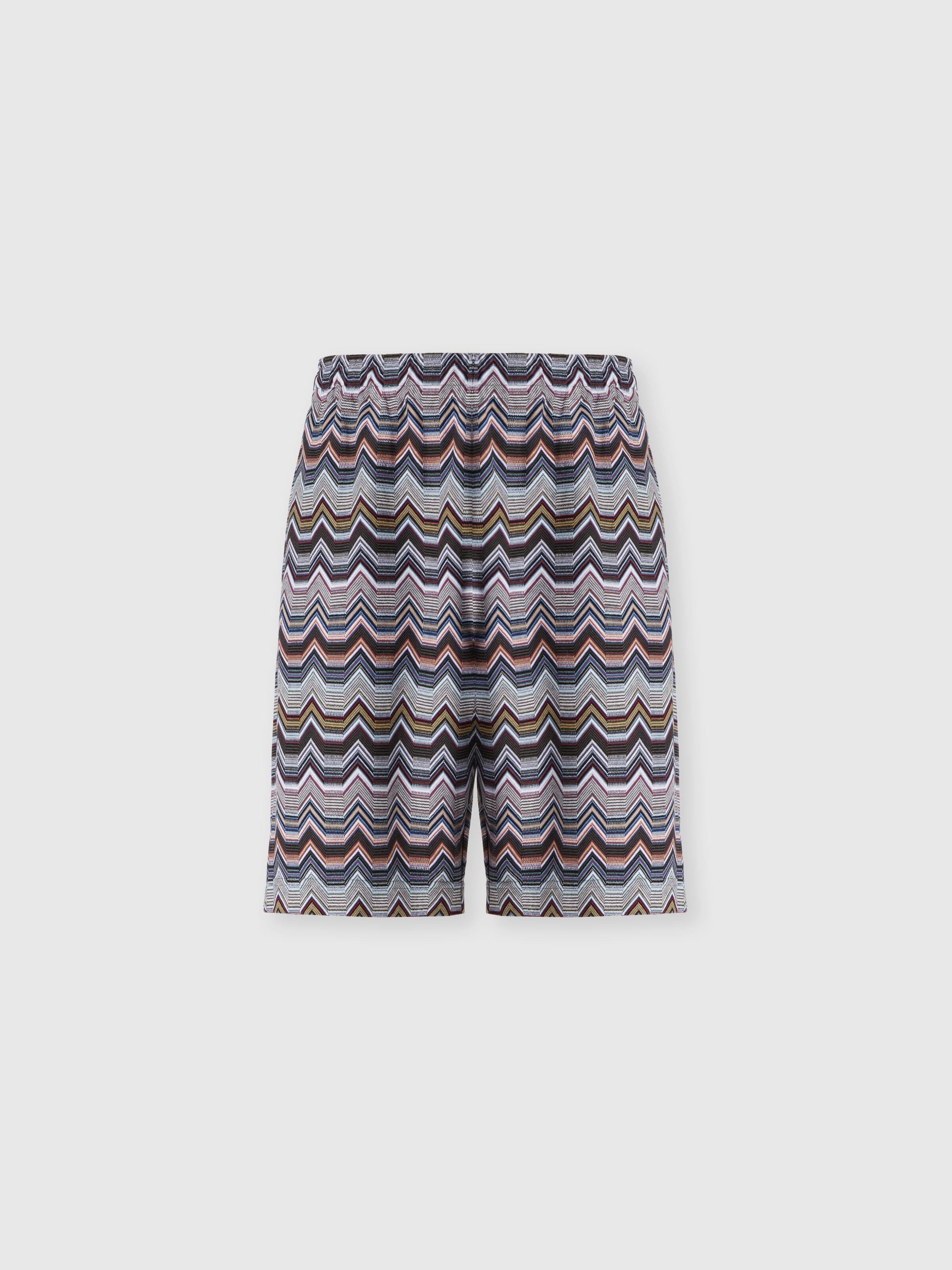 Pure cotton zig zag shorts, Multicoloured  - 0