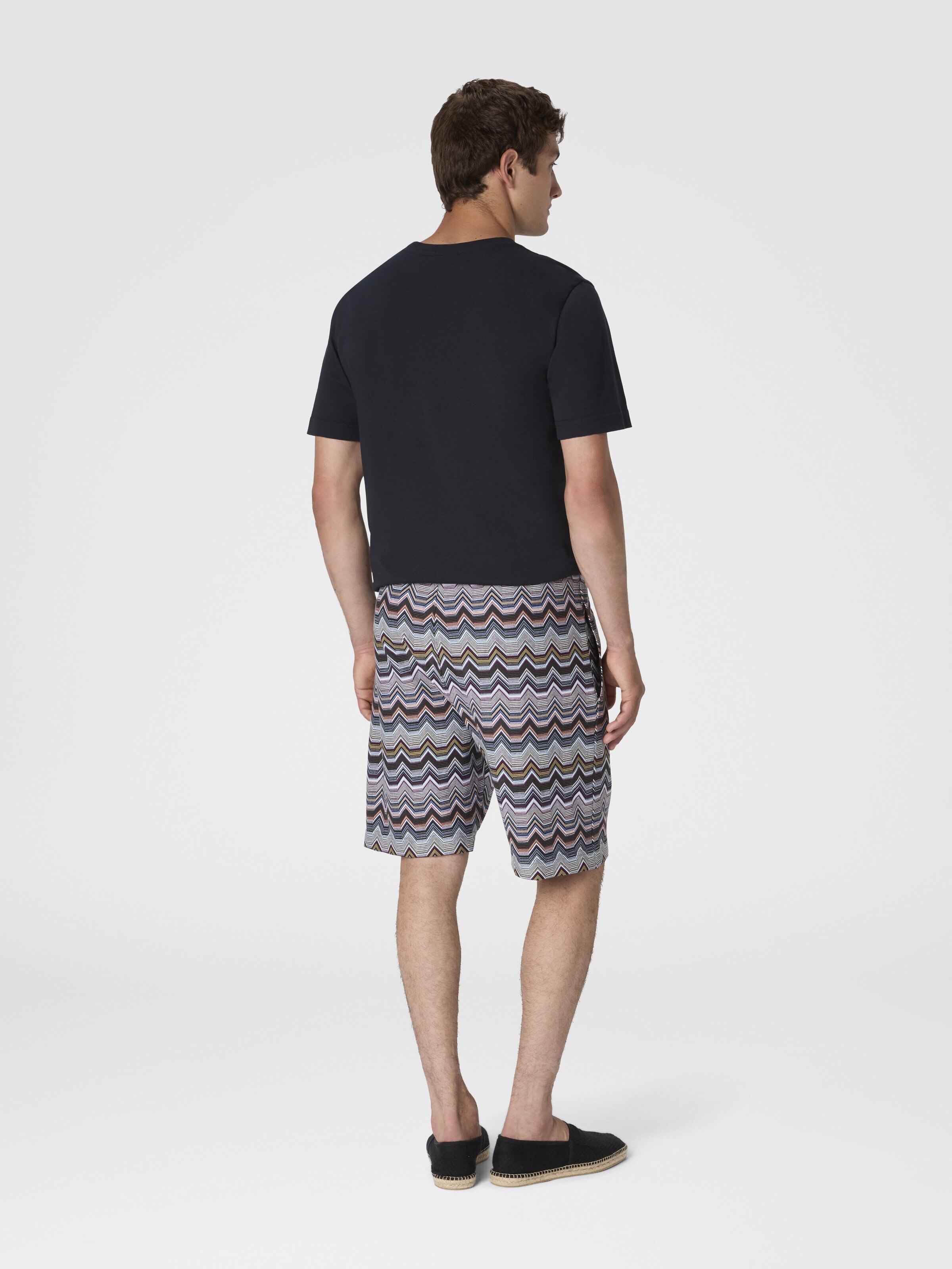 Pure cotton zig zag shorts, Multicoloured  - 2