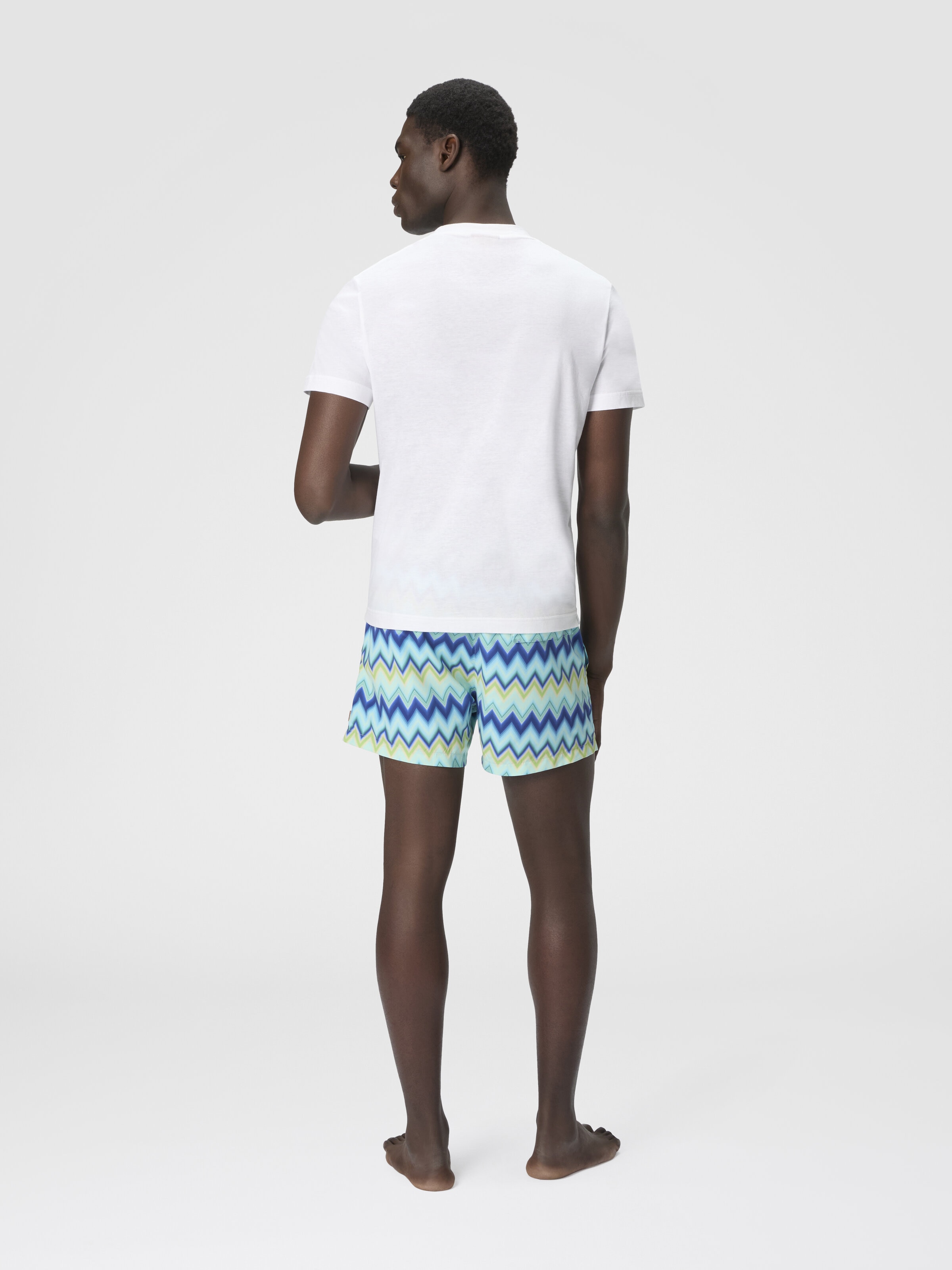 T-shirt manches courtes avec insert zigzag, Multicolore  - 2